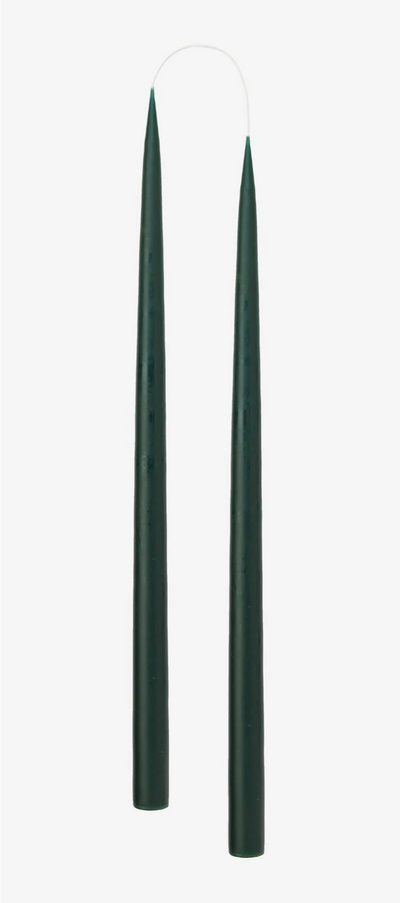 Danish Taper Candle - Forest Green | Set of Two