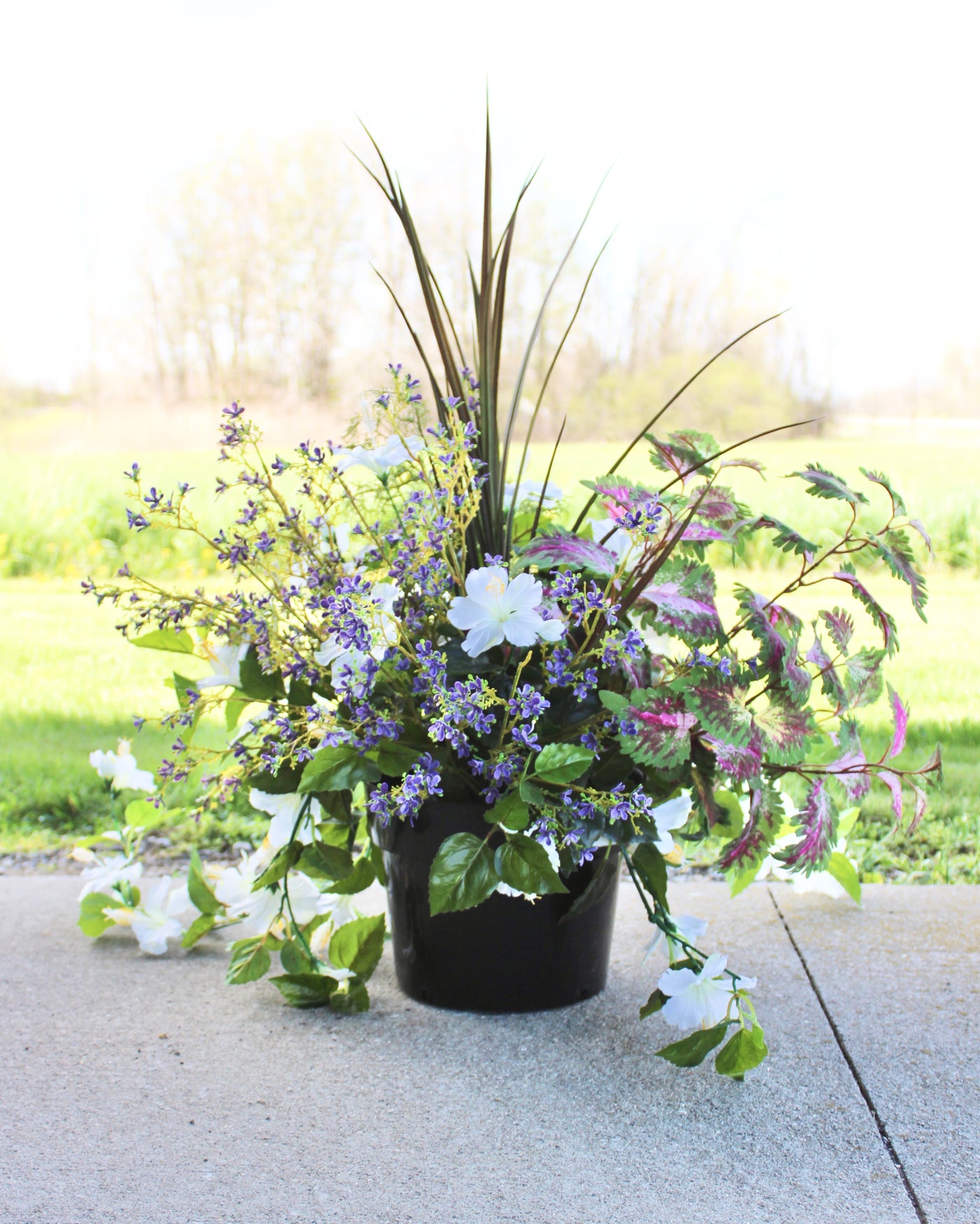 White Hibiscus & Coleus “Drop-In” Insert