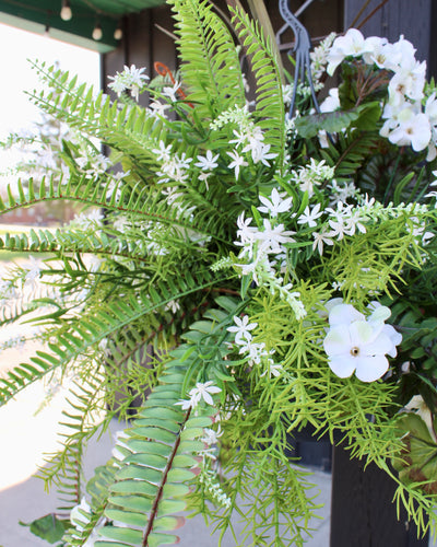 Hanging Basket/Drop-In White