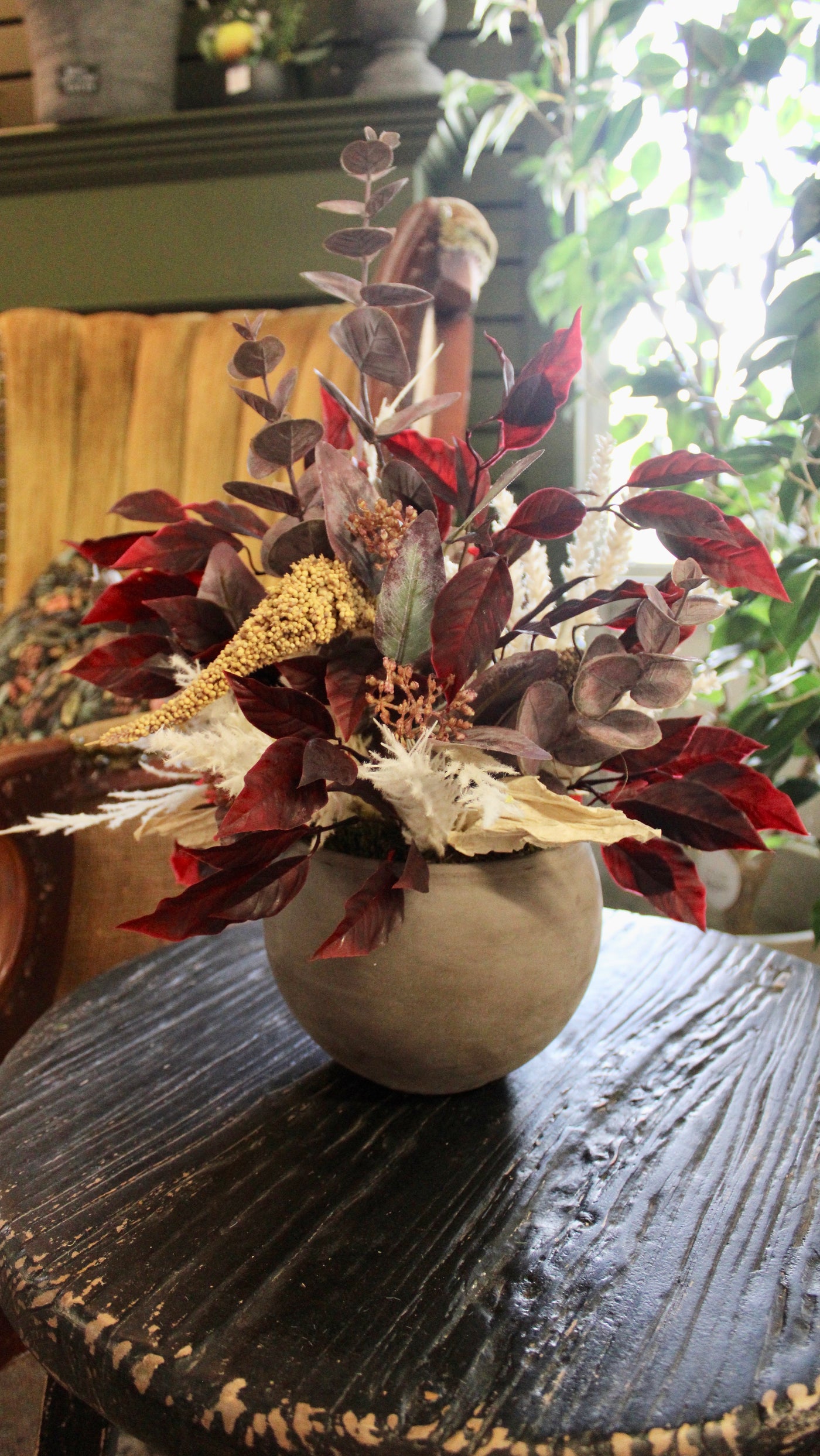 Burgundy & Cream Autumn Arrangement