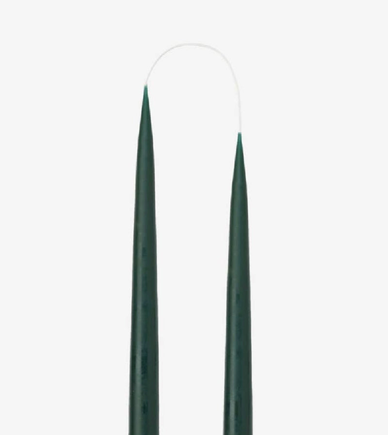 Danish Taper Candle - Forest Green | Set of Two