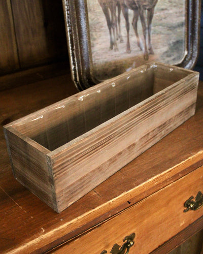 Natural Wooden Planter Box