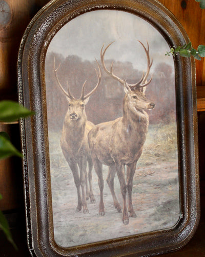 Arched Frame Stag Paintings