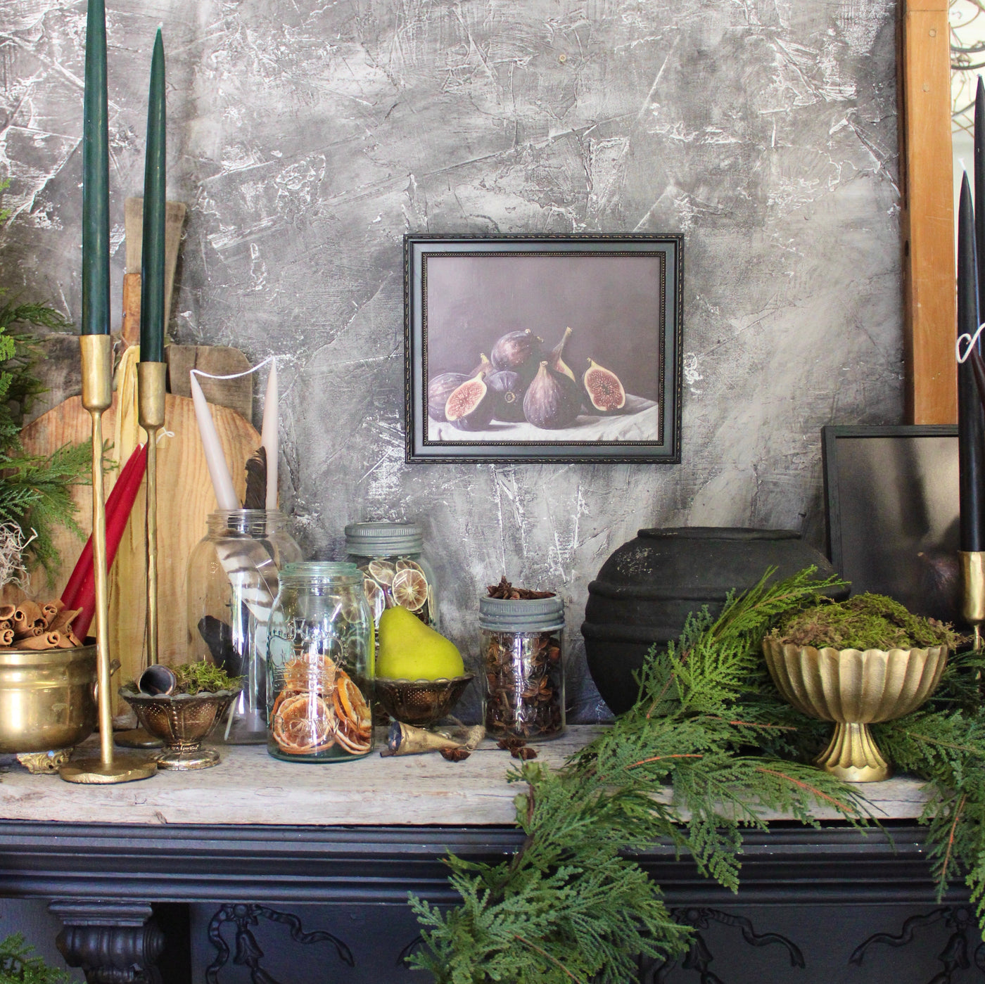 Seasonal Fig | French Country Black Framed Art