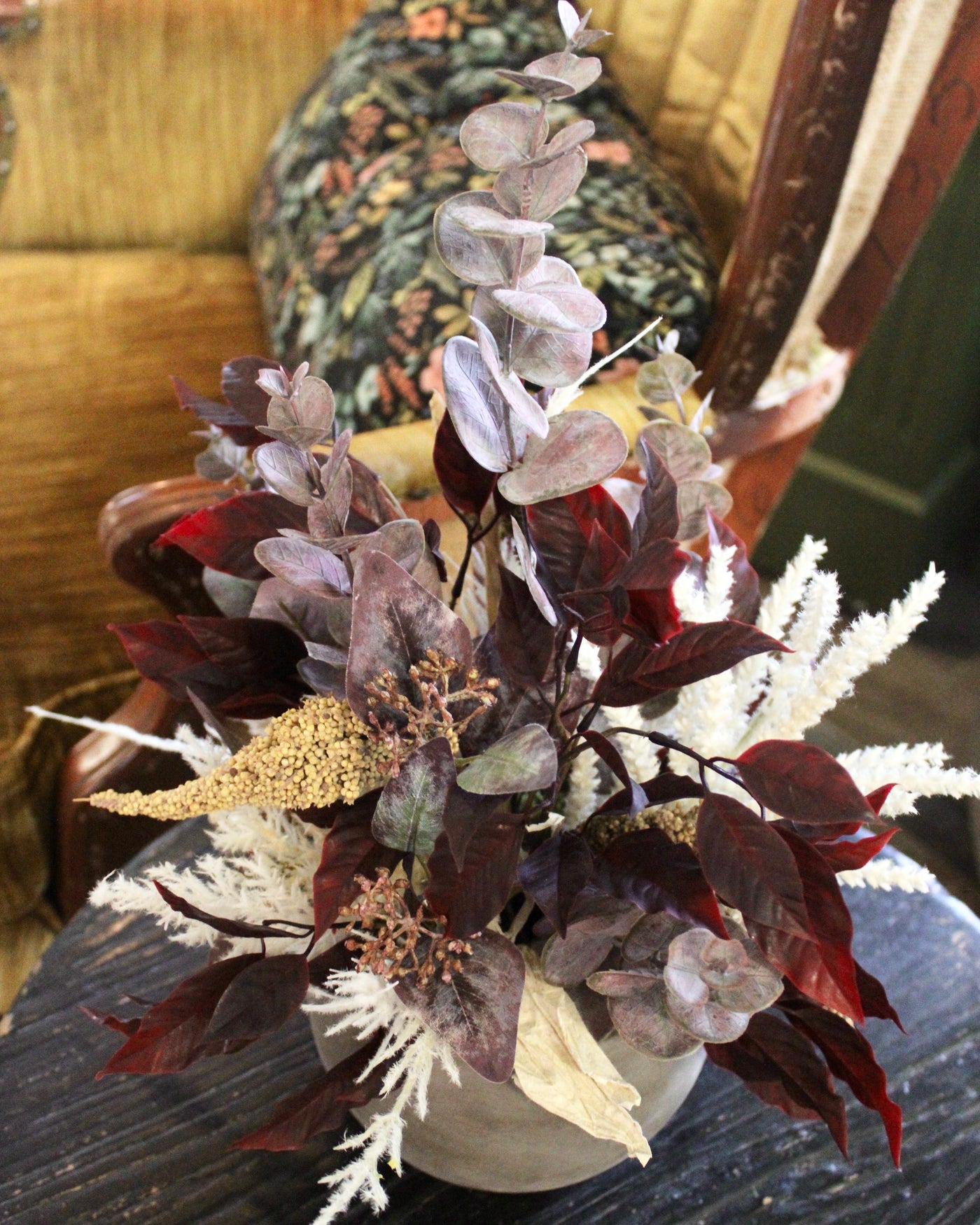 Burgundy & Cream Autumn Arrangement