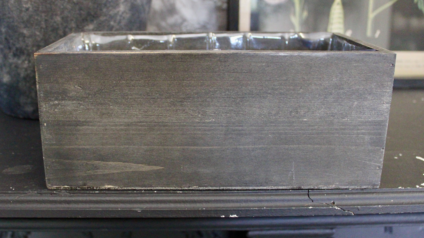 Black Wooden Planter Box