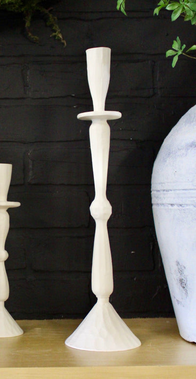 Imani Candlestick Holders (White)