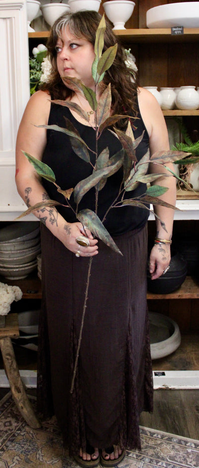 Green/Brown Willow Eucalyptus Spray