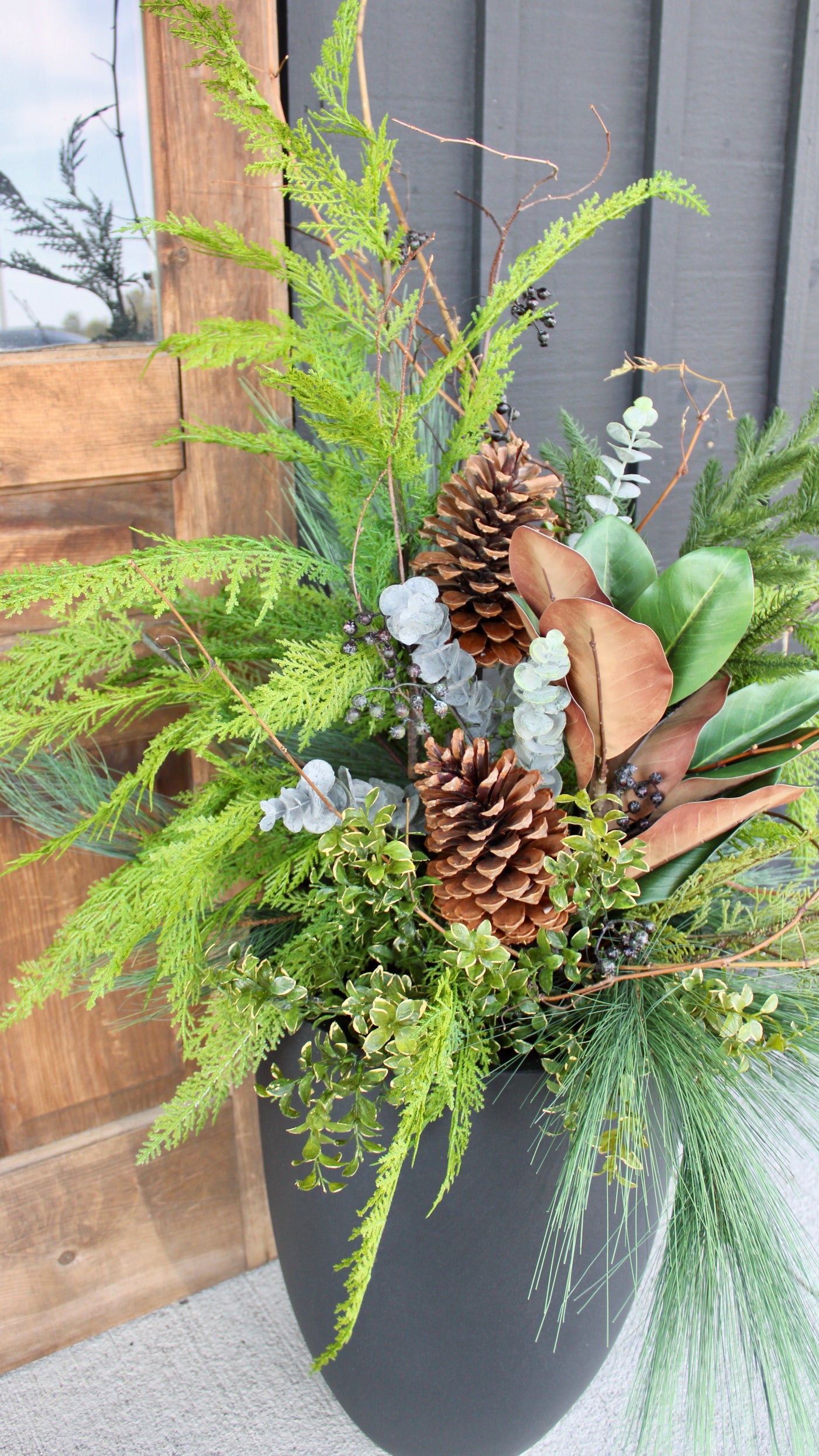 Foraged Winter “Drop-In” Arrangement