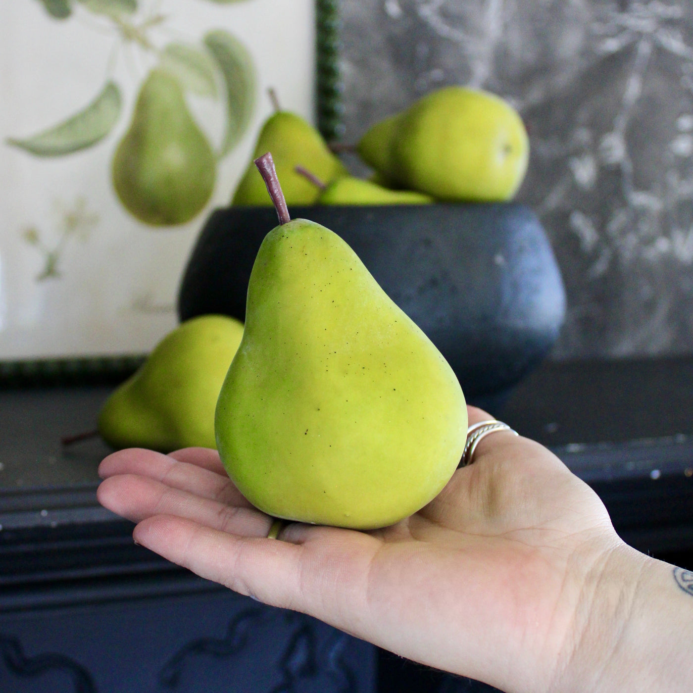 Faux Green Pear
