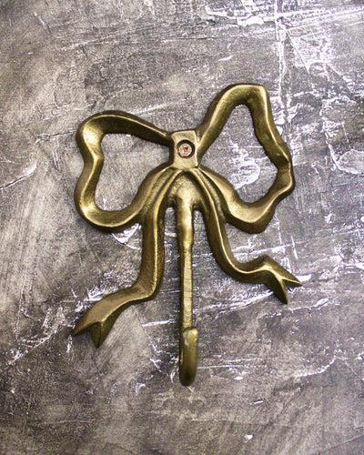 Antique Inspired Brass Bow Hook
