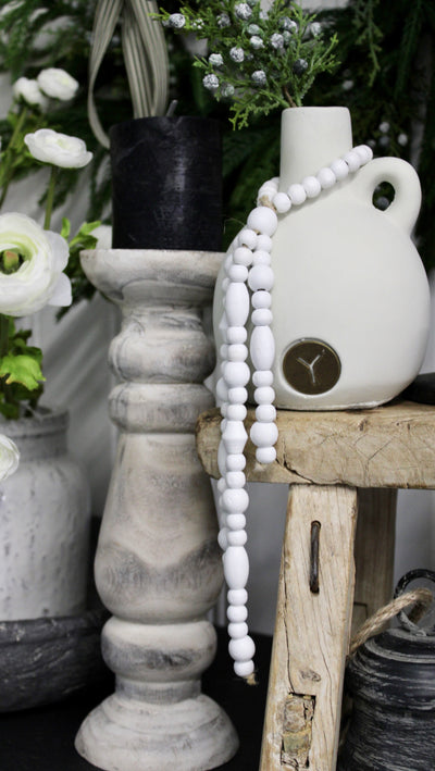 White Bead Hanger