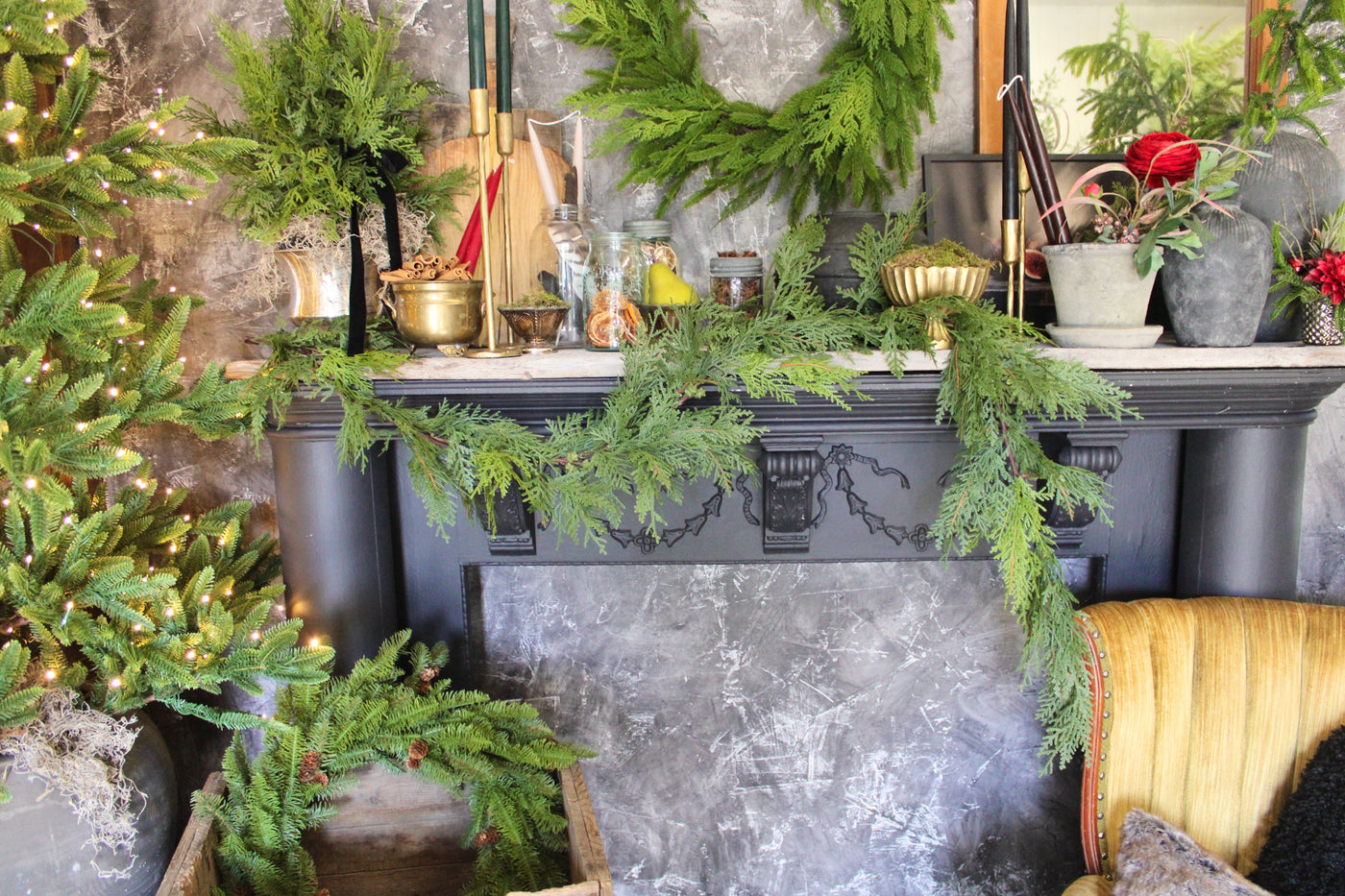 72” Fresh Touch Emerald Cedar Garland
