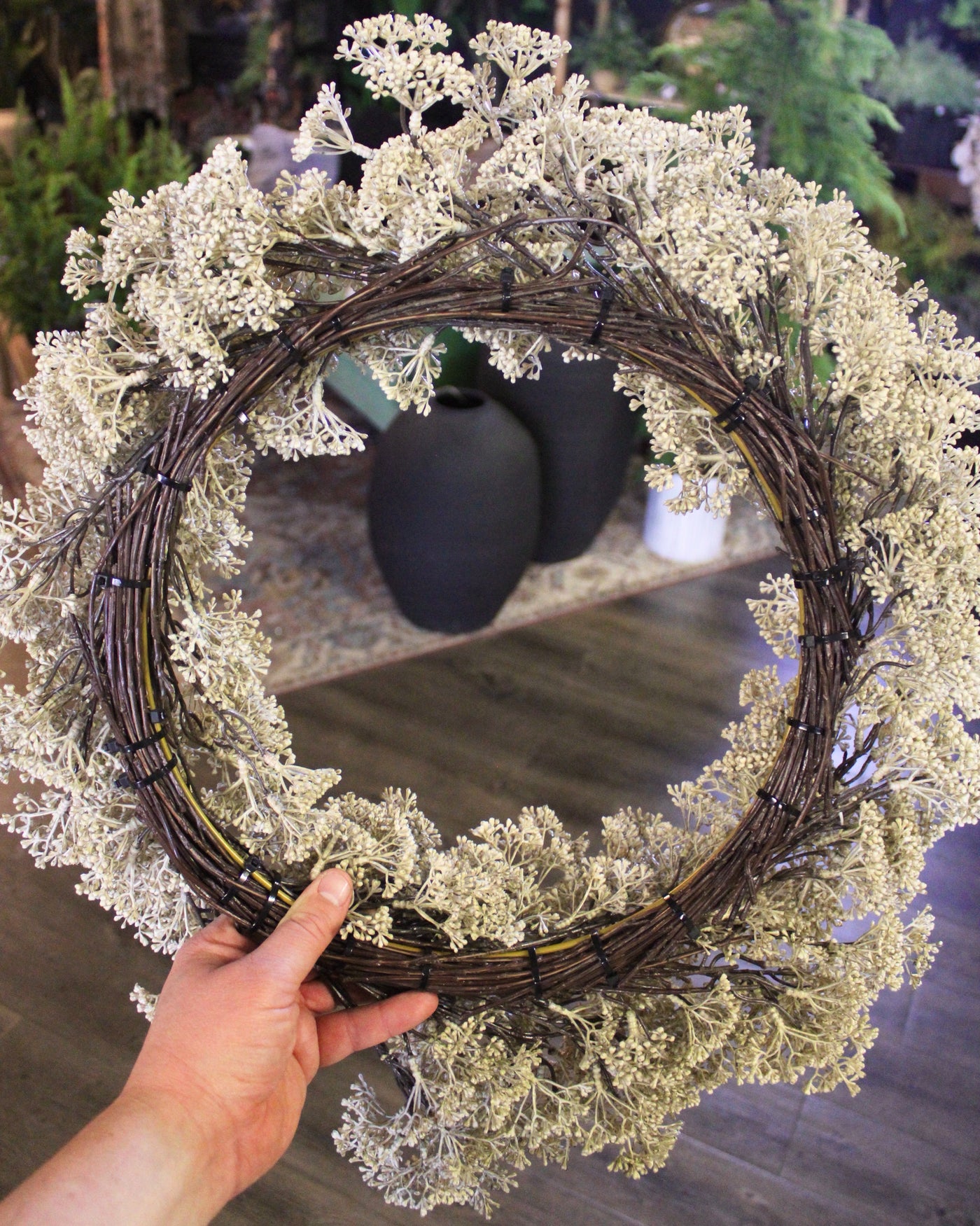 Winter Sedum Wreath