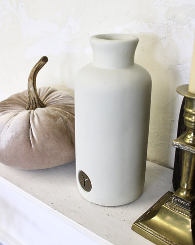 Warm White Matte Bottle Vase SM