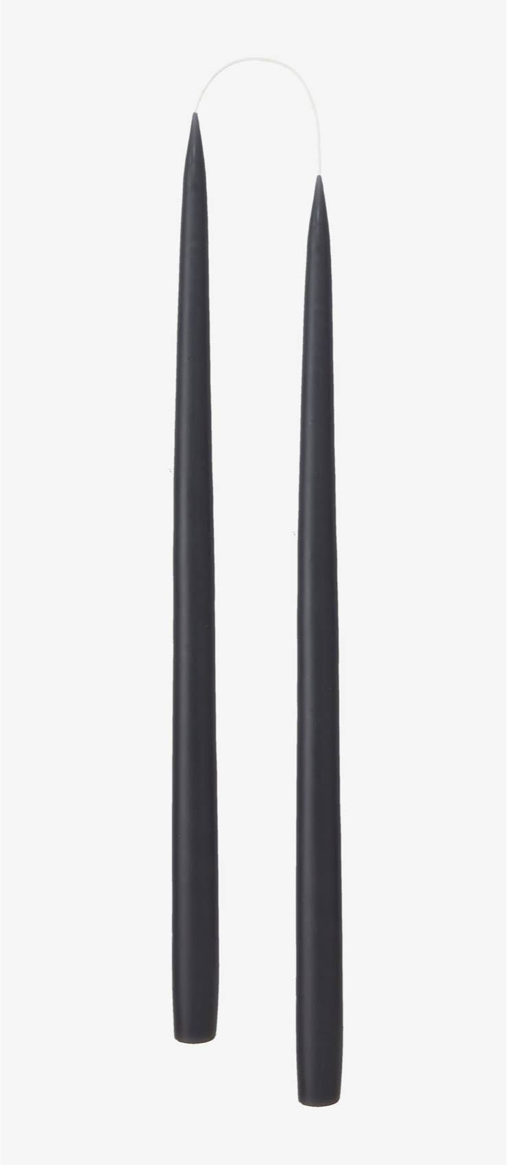 Black Danish Taper Candle | Set of Two