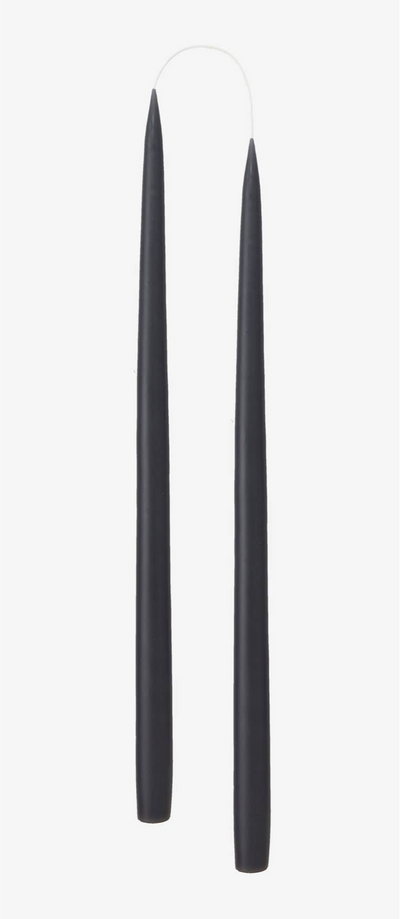 Black Danish Taper Candle | Set of Two