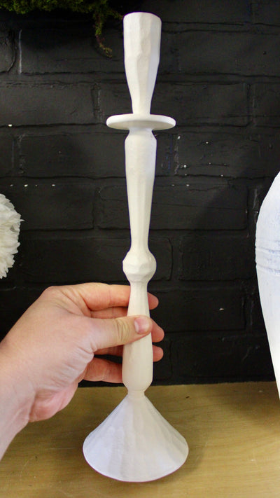 Imani Candlestick Holders (White)