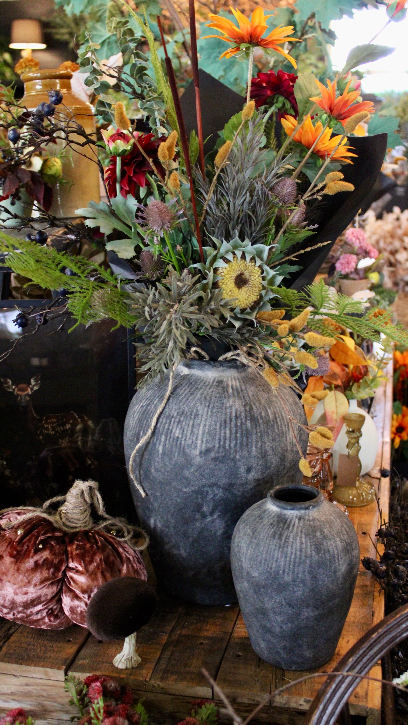 Black Terracotta Vase (Large)