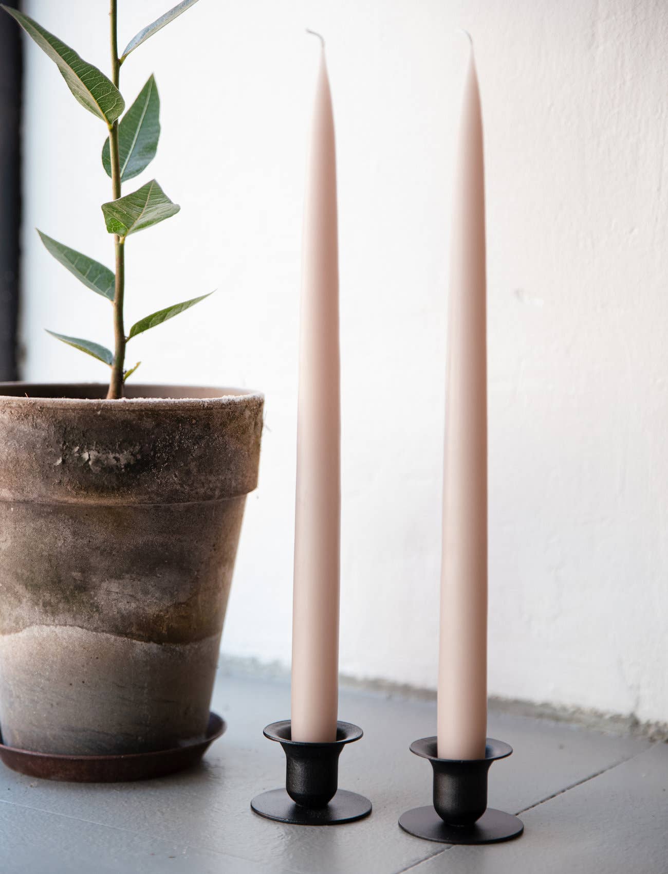 Danish Taper Candle - Flax | Set of Two