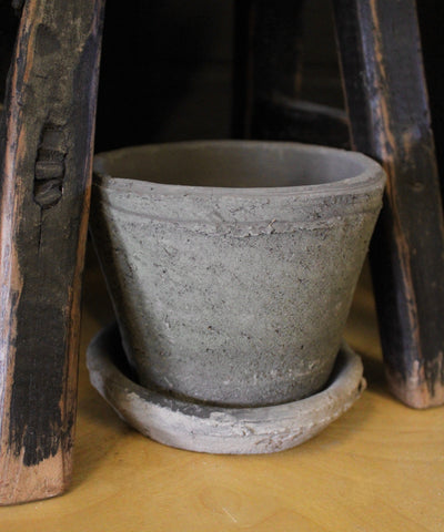 Aged Clay Pots & Saucers