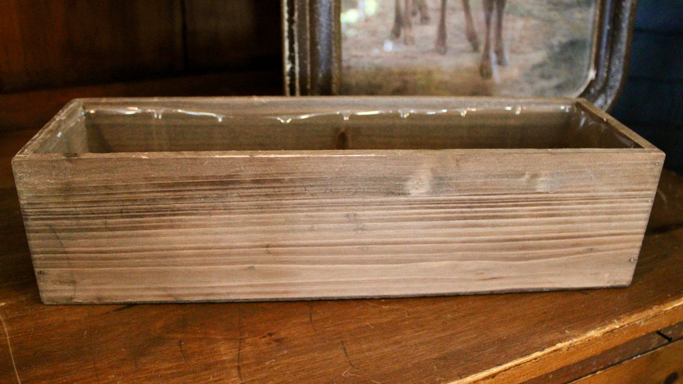 Natural Wooden Planter Box