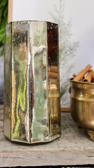Tall Mercury Glass Vase