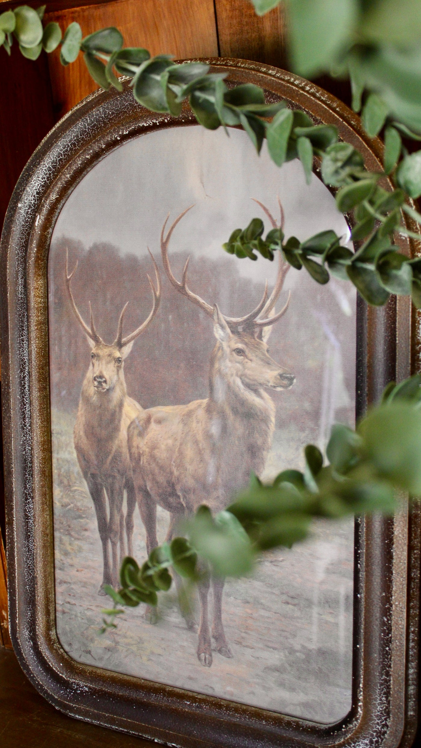 Arched Frame Stag Paintings