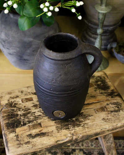 Black Pottery Jug