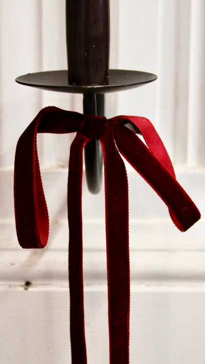 1/2” Velvet Ribbon Bows - 24” Long