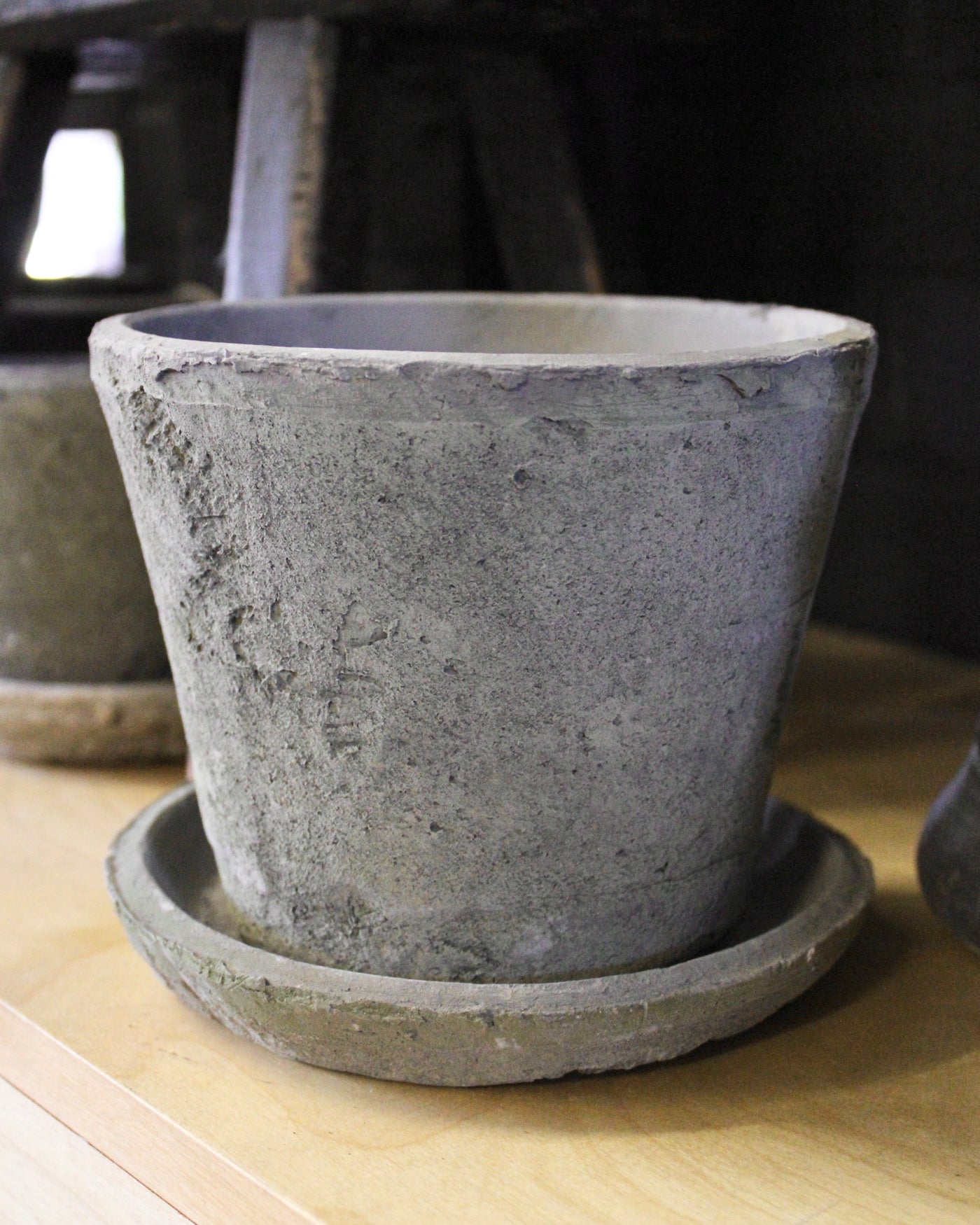 Aged Clay Pots & Saucers