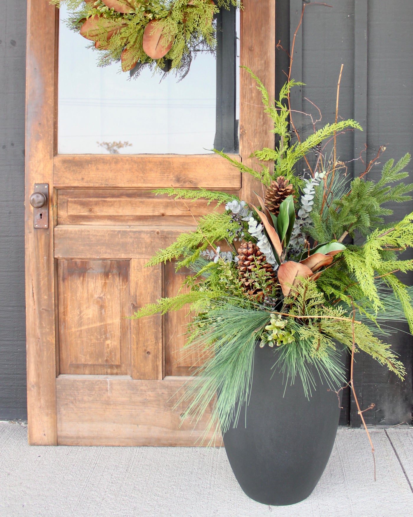 Foraged Winter “Drop-In” Arrangement