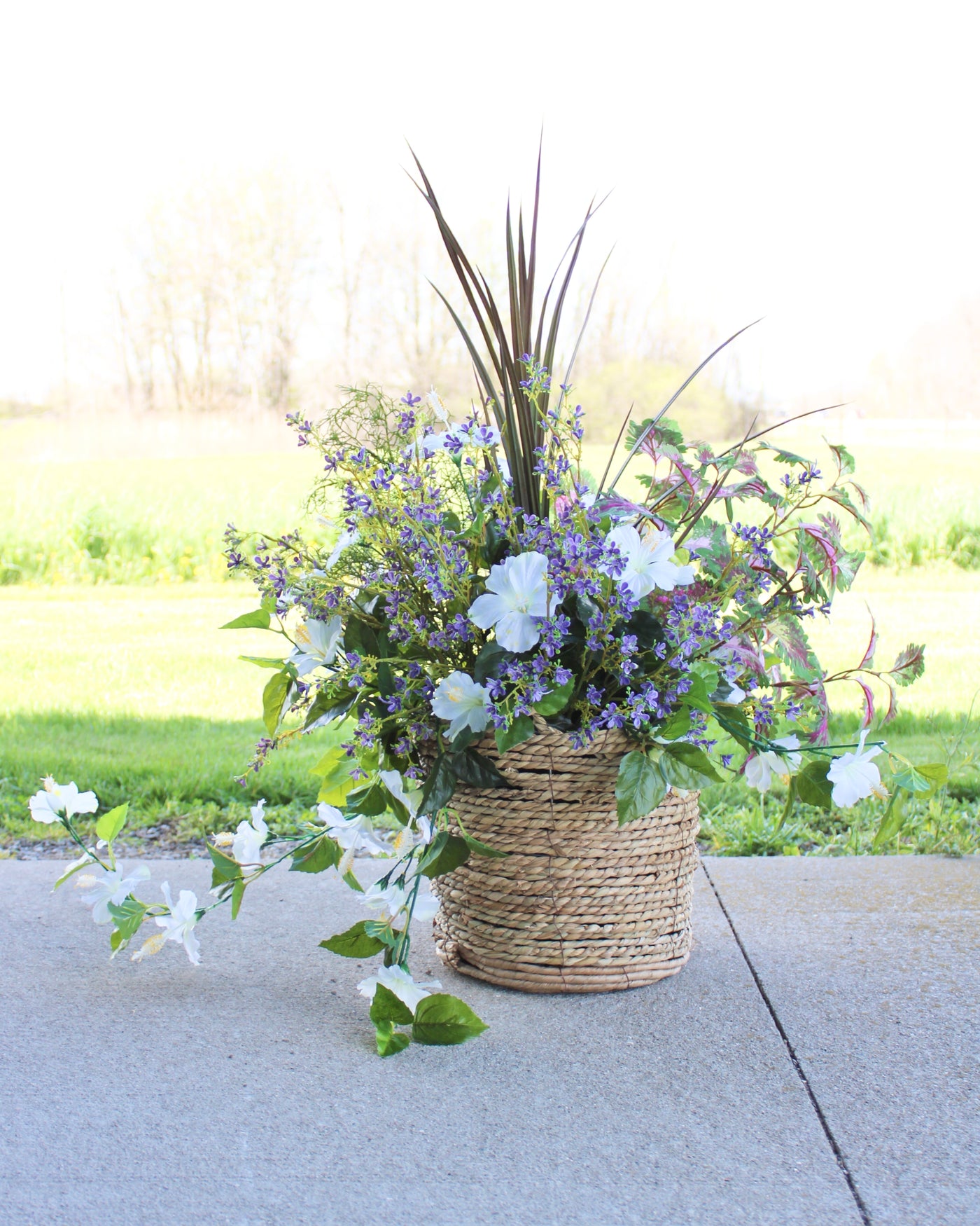 White Hibiscus & Coleus “Drop-In” Insert