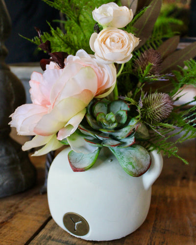 Potted Peony & Ranunculus Arrangement