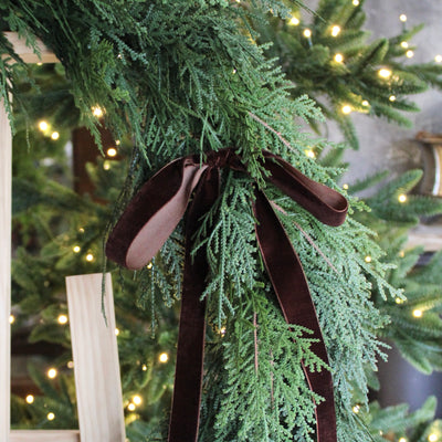 1” Velvet Ribbon Bows - 24” Long