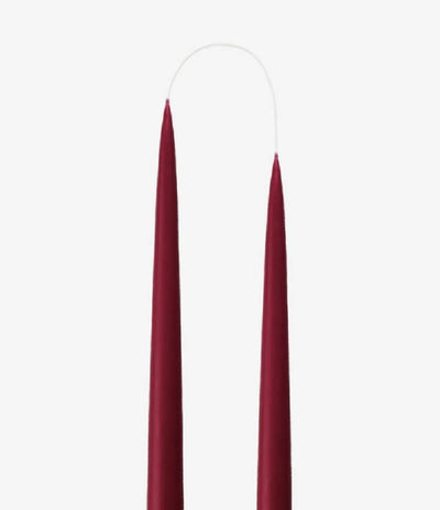 Danish Taper Candle - Light Burgundy | Set of Two