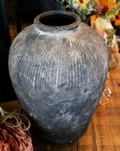 Black Terracotta Vase (Large)