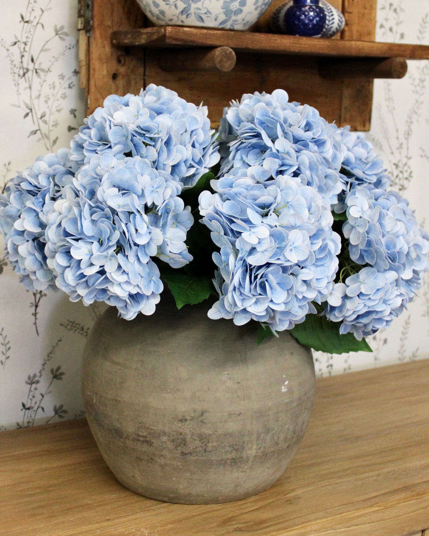 Powder Blue Hydrangea Stem