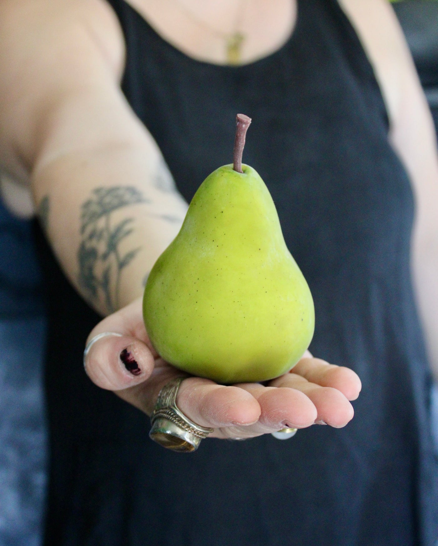 Faux Green Pear