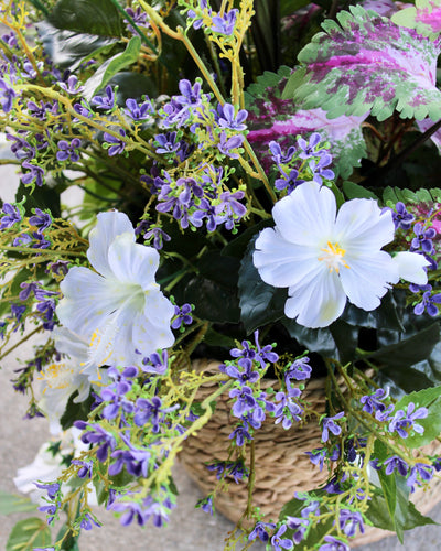 White Hibiscus & Coleus “Drop-In” Insert