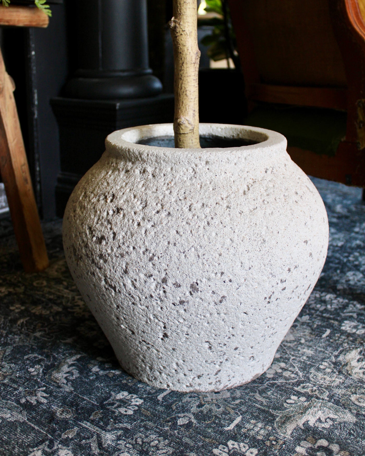 Curvy Tuscan Stone Pot