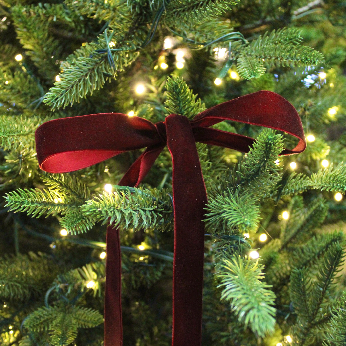 1” Velvet Ribbon Bows - 10” Long