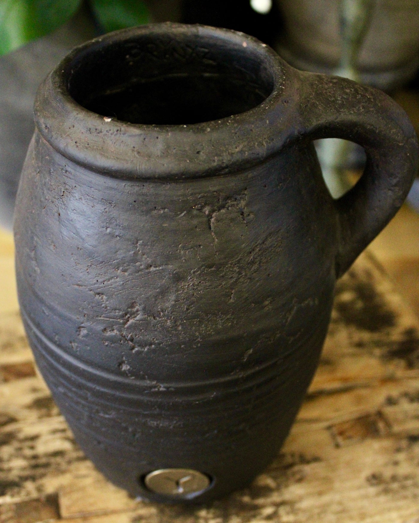 Black Pottery Jug