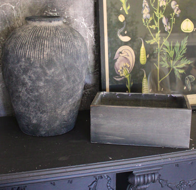 Black Wooden Planter Box