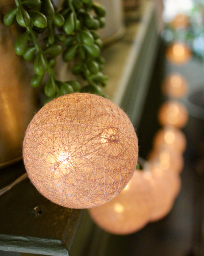 Woven Ball Light Garland