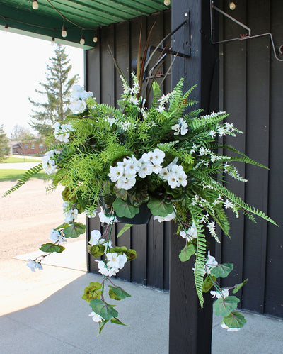 Hanging Basket/Drop-In White