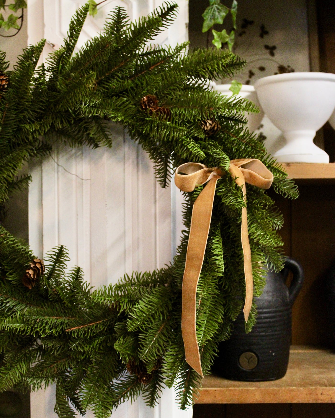 1” Velvet Ribbon Bows - 10” Long