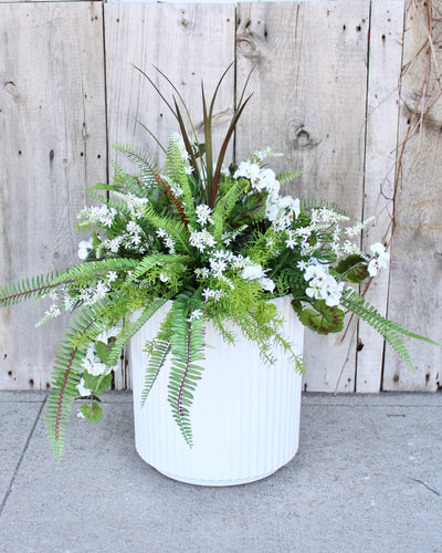 Hanging Basket/Drop-In White