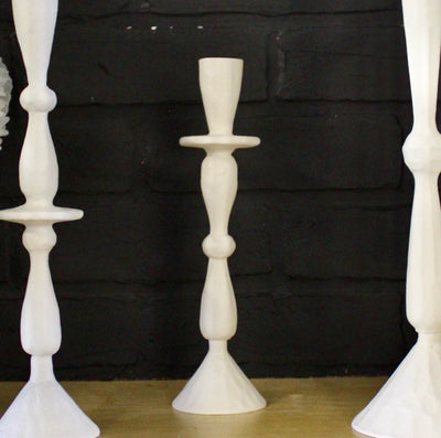Imani Candlestick Holders (White)