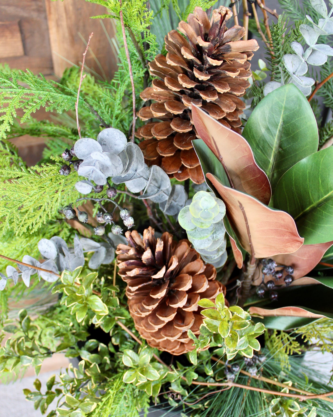 Foraged Winter “Drop-In” Arrangement